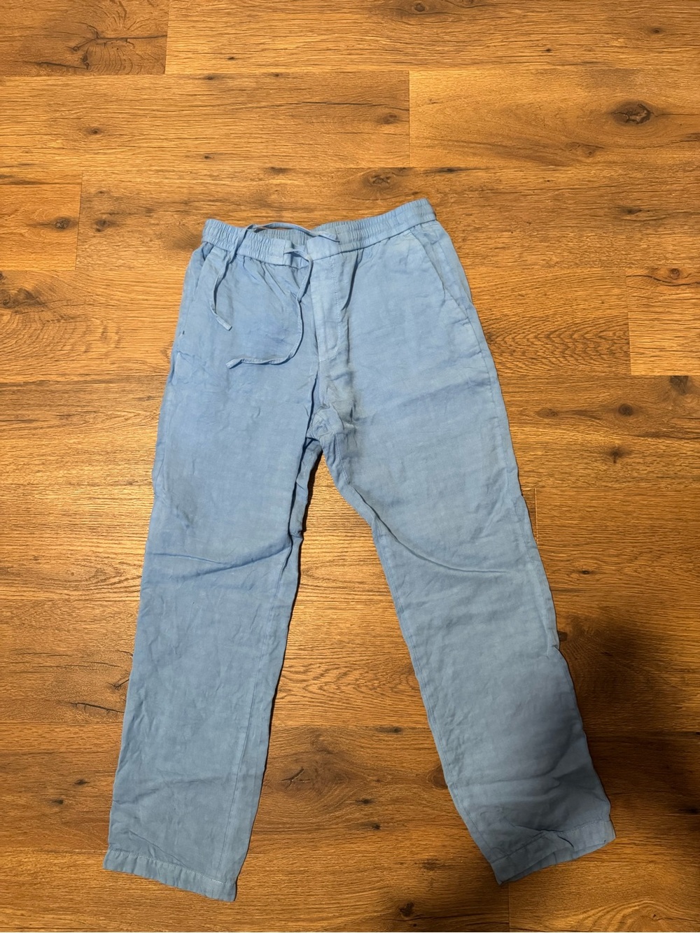 Express Light Blue Men's Linen Drawstring Pants size 28x30